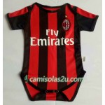 Camisolas de Futebol AC Milan Mini Equipamento Principal 2018/19 Manga Curta